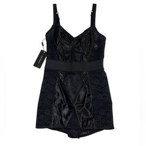 Dolce & Gabbana corset-style satin minidress 40